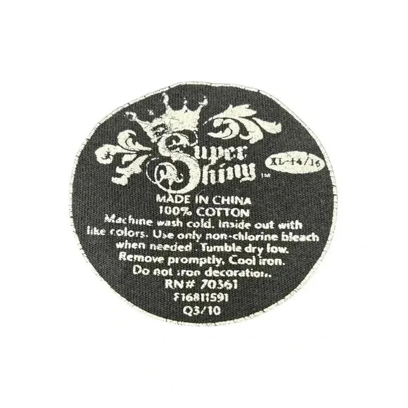 Super Shiny Girls XL 14-16 Long Sleeve Graphic Tee Butterfly Peace Design - Picture 2 of 4